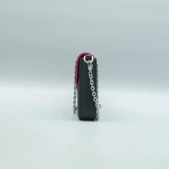 Authentic Louis Vuitton Felicie Black W/P EPI Leather Shoulder Bag 970-091824 - Picture 3 of 12